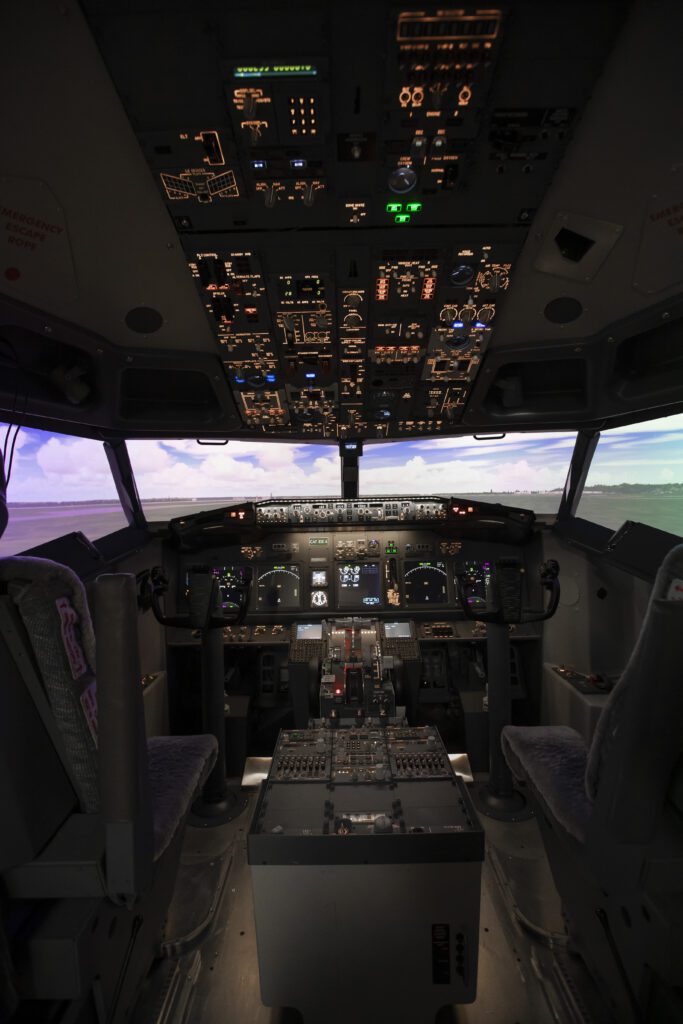 Inside of Flight Simulator at UNO