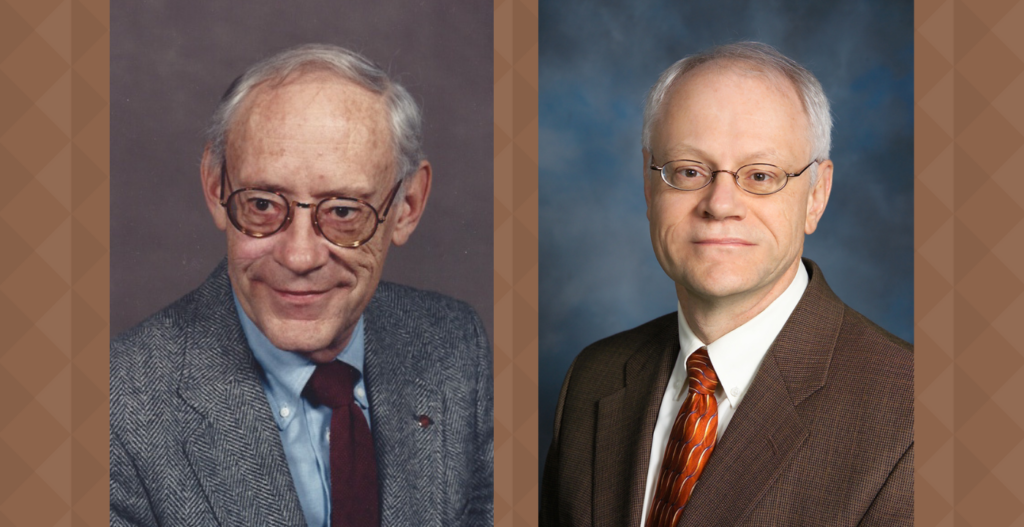 Side by side headshots of Rev. Peter Hinrichs, Steven Hinrichs, MD