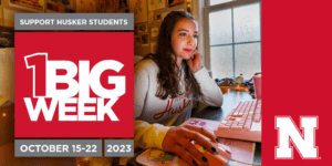 1 Big Week Graphic with girl studying at a desk.