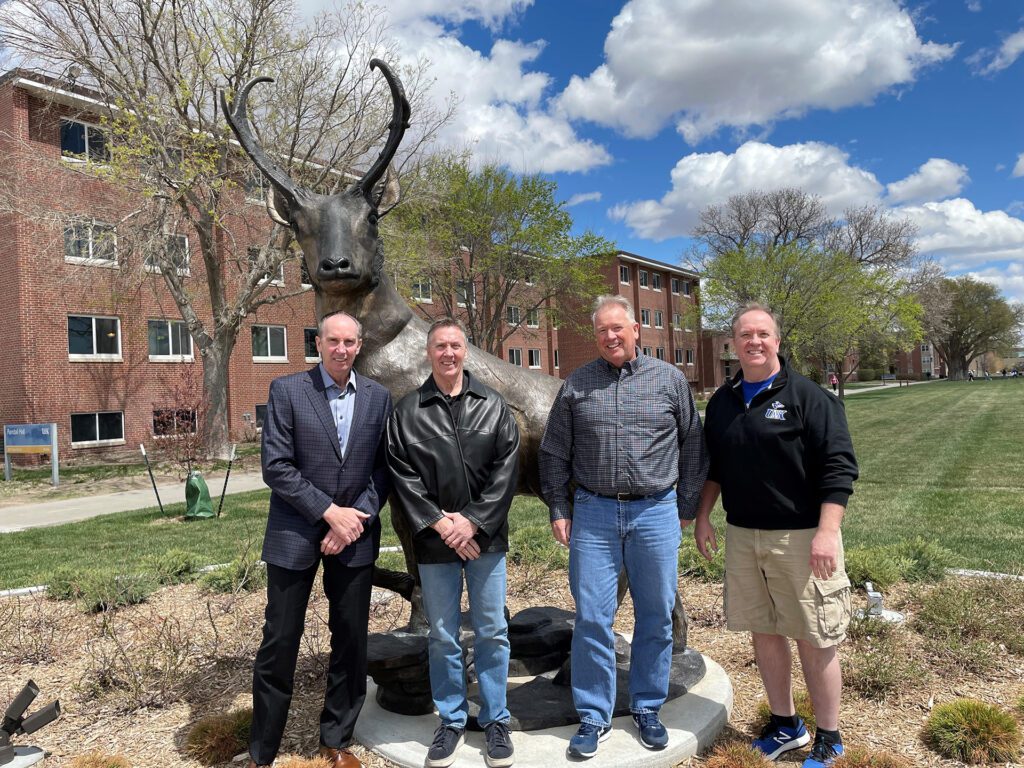 From left: Dana Falter and his brothers, Rod, Shannon and Todd, established a scholarship to support UNK students from their hometown.